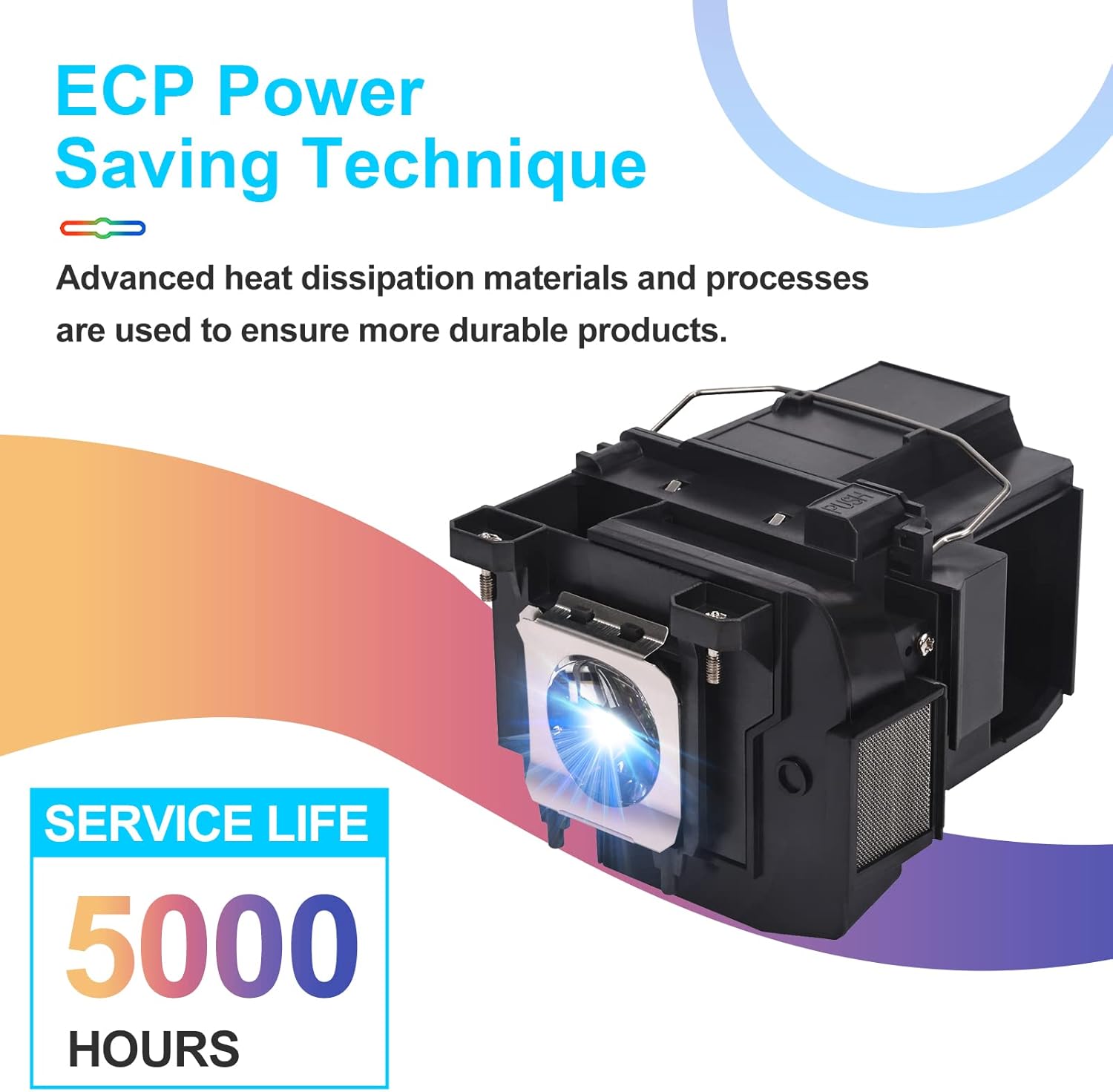 ELPLP85 Lámpara de proyector de repuesto para EPSON, Powerlite original incorporada, espectro mejorado, comercial casero, modelos aplicables 470 475