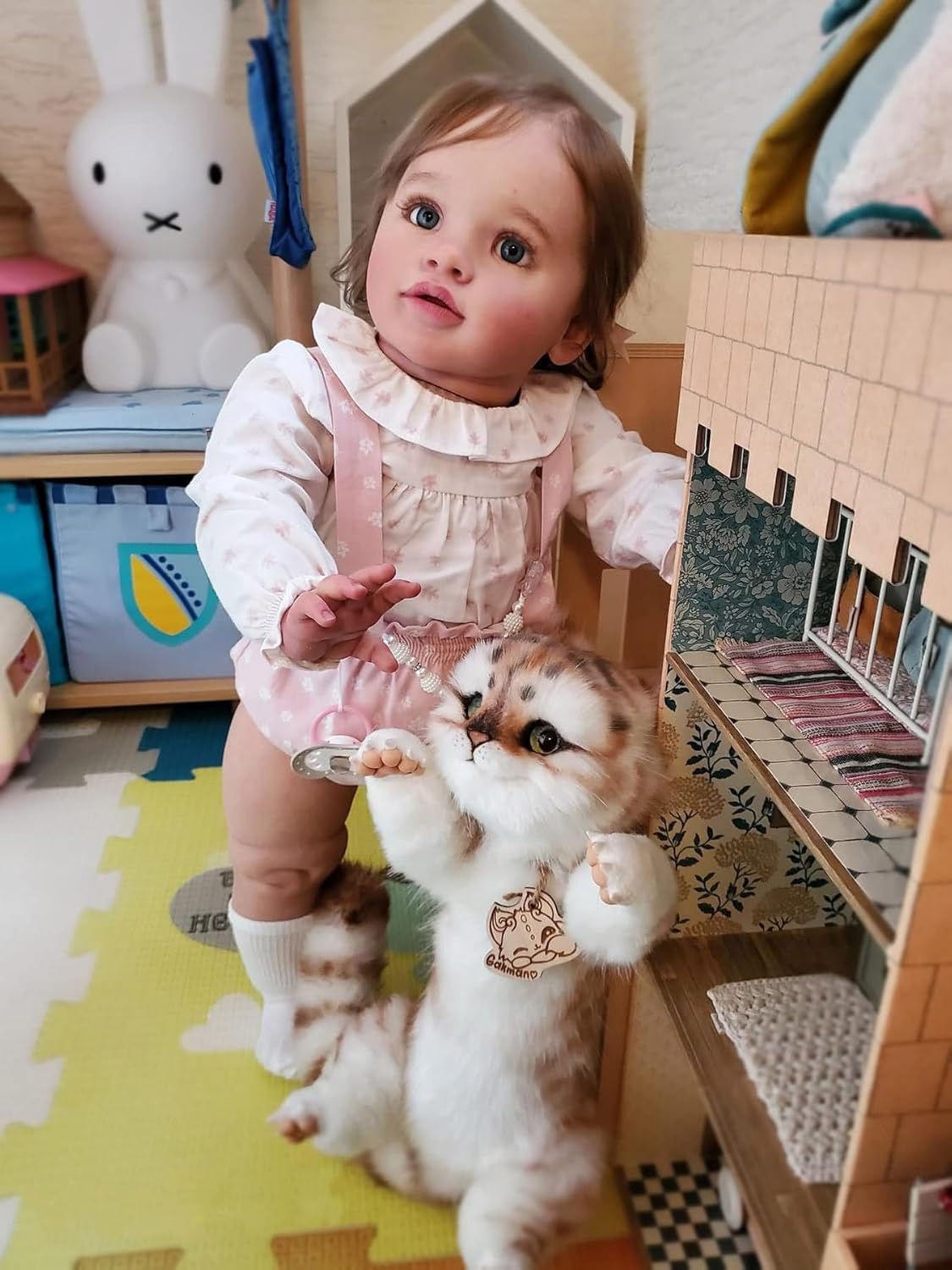 iCradle Muñeca de bebé Reborn de 26 pulgadas, muñeca de princesa recién nacida, realista, de vinilo suave, de aspecto real, muñeca de bebé recién