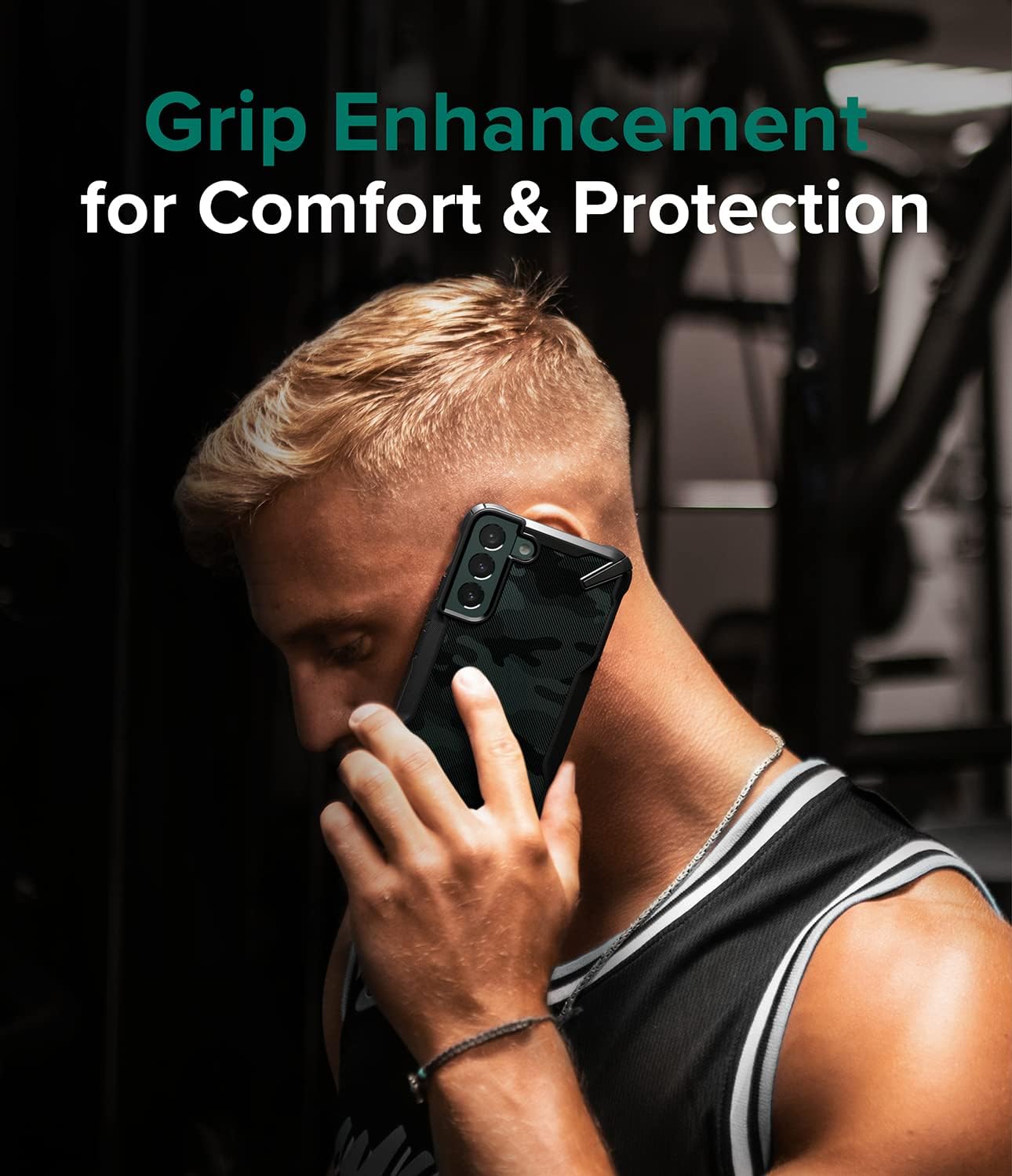 Ringke Fusion-X – Funda compatible con Samsung Galaxy S22 Plus 5G (2022), parte trasera dura de camuflaje con funda protectora lateral mejorada a