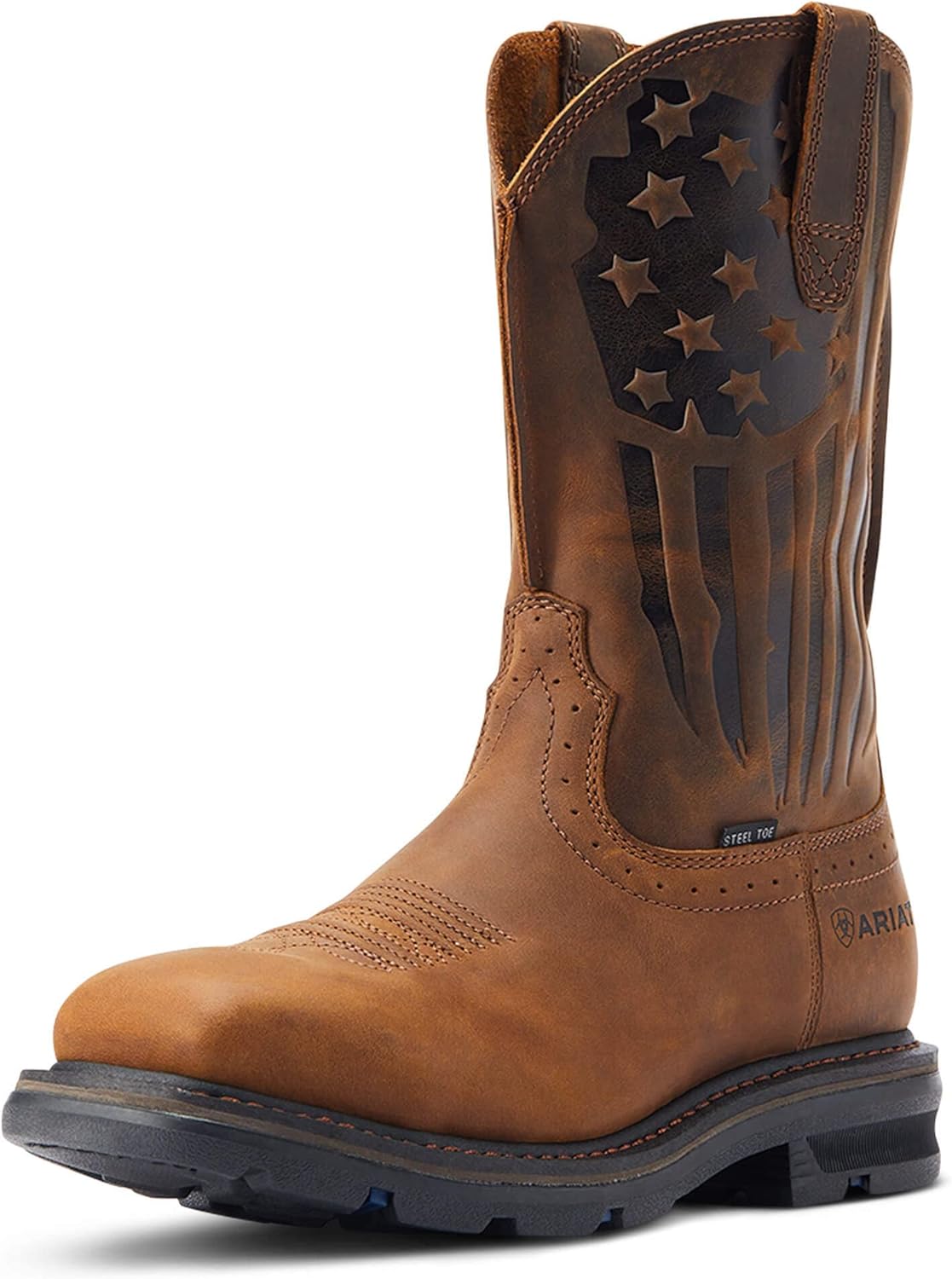 Ariat Sierra Shock Shield Patriot – Botas de trabajo con punta de acero para hombre