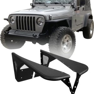 u-Box TJ Guardabarros delantero Flare Mud Guard Textura Acero para Jeep Wrangler TJ & TJ Unlimited 1997-2006 u-Box TJ Guardabarros delantero Flare Mud Guard Textura Acero para Jeep Wrangler TJ & TJ Unlimited 1997-2006