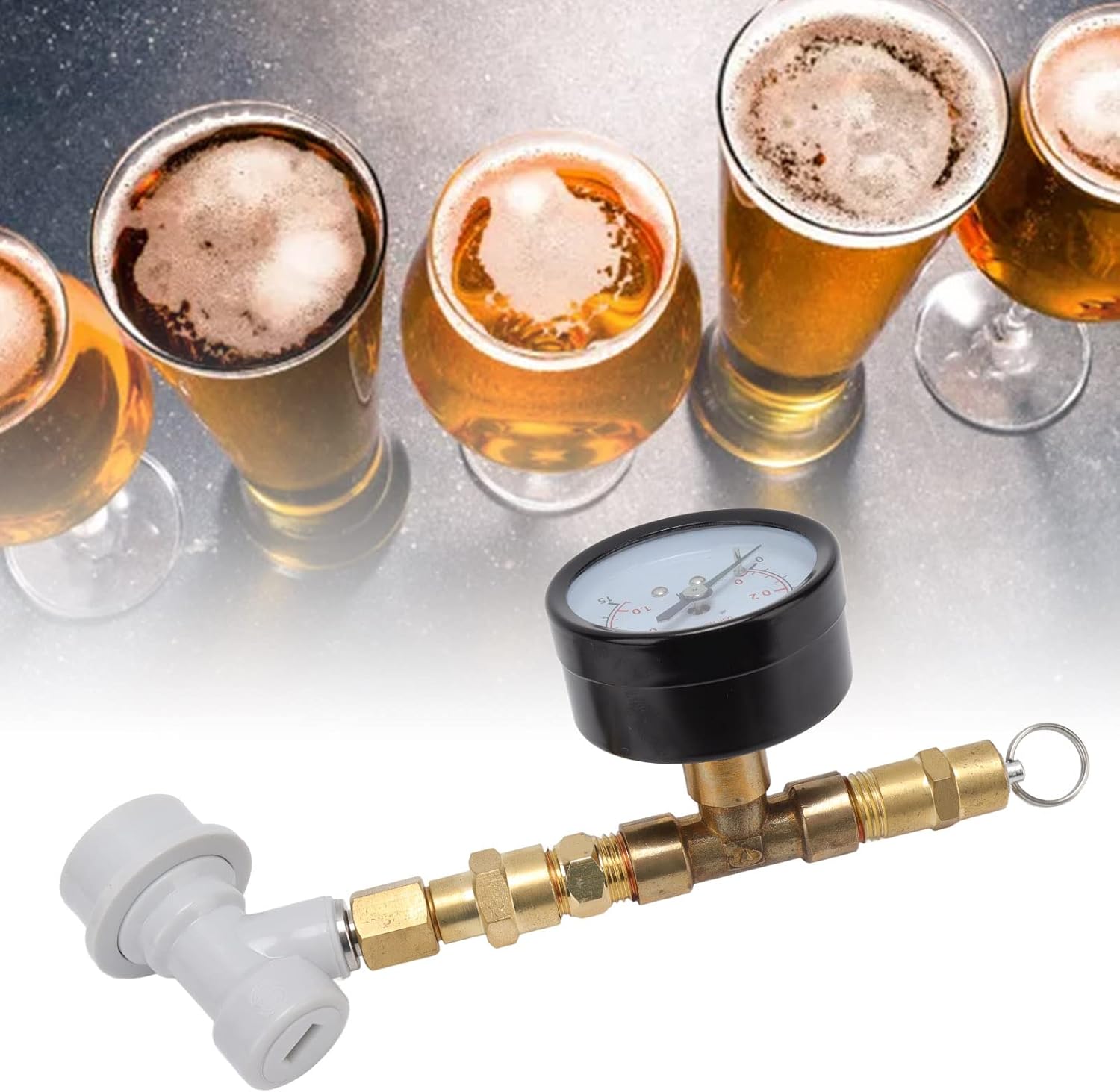 Barriles de cerveza a presión para elaboración de cerveza y válvula de alivio de barriletes de cerveza, medidor de presión de barril de cola,
