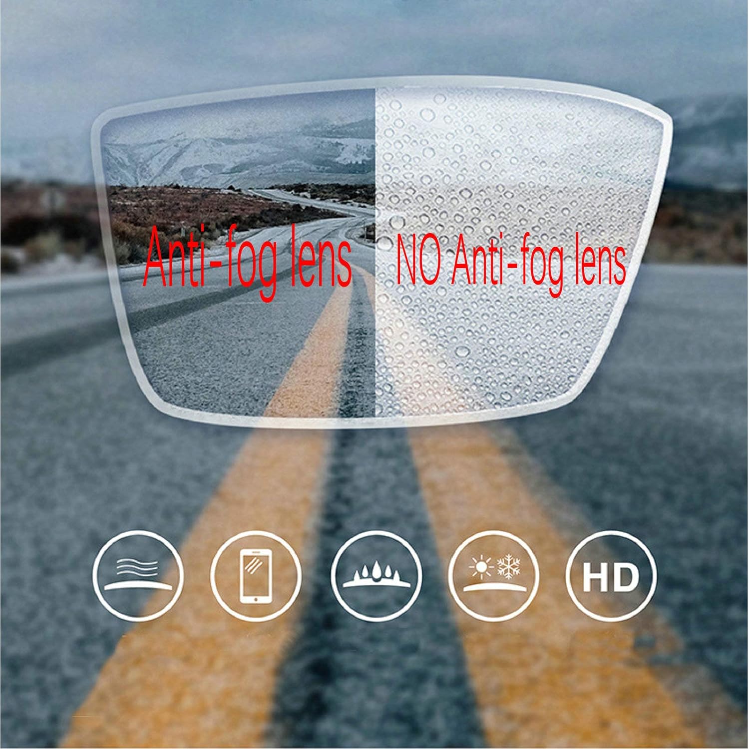 Anteojos de seguridad que no se empañan, con protección UV400, lentes con bloqueo de luz azul para hombres y mujeres, anteojos transparentes