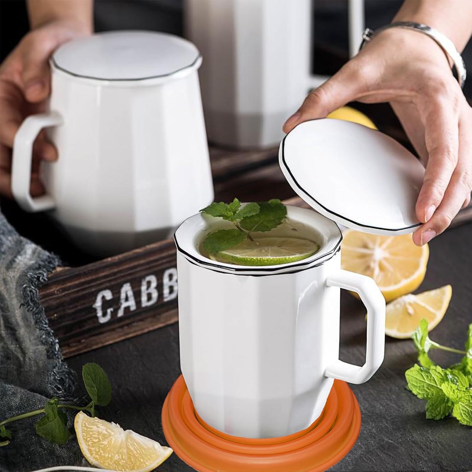 Organizador de estantes para armario de cocina y despensa, solución de almacenamiento expandible y apilable para tazas de té y tazas de café, ahorra