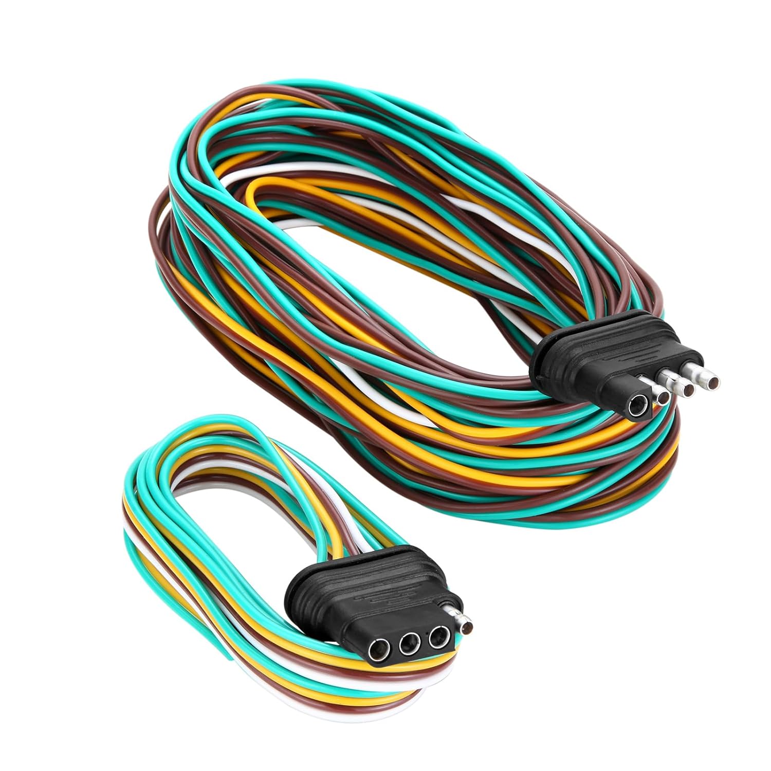 LIMICAR – Arnés de cableado de remolque de 25 pies, kit de arnés de cableado de remolque con kit de cableado de remolque de 4 pines, cable de