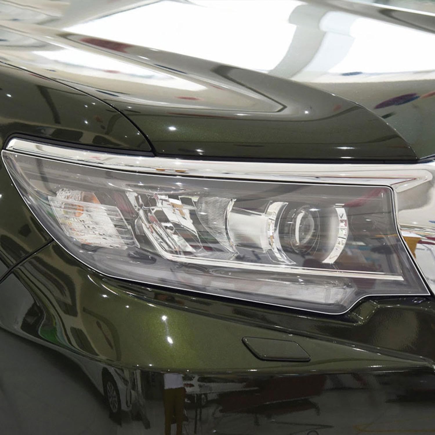 LAVIYE Adhesivo de TPU transparente para faros delanteros de coche, para Toyota Land Cruiser Prado 150 2017 – Presente