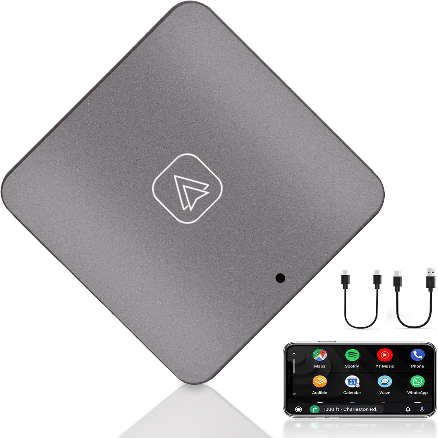 Adaptador inalámbrico automático Android para coche, convertir OEM fábrica con cable Android Auto a inalámbrico, conexión automática WiFi de 5 Ghz