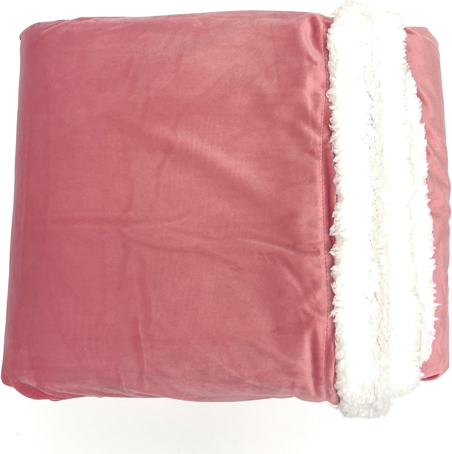 Mintra Home Sherpa – Manta de franela súper suave (rosa polvoriento, 86 x 94 pulgadas (talla XL))