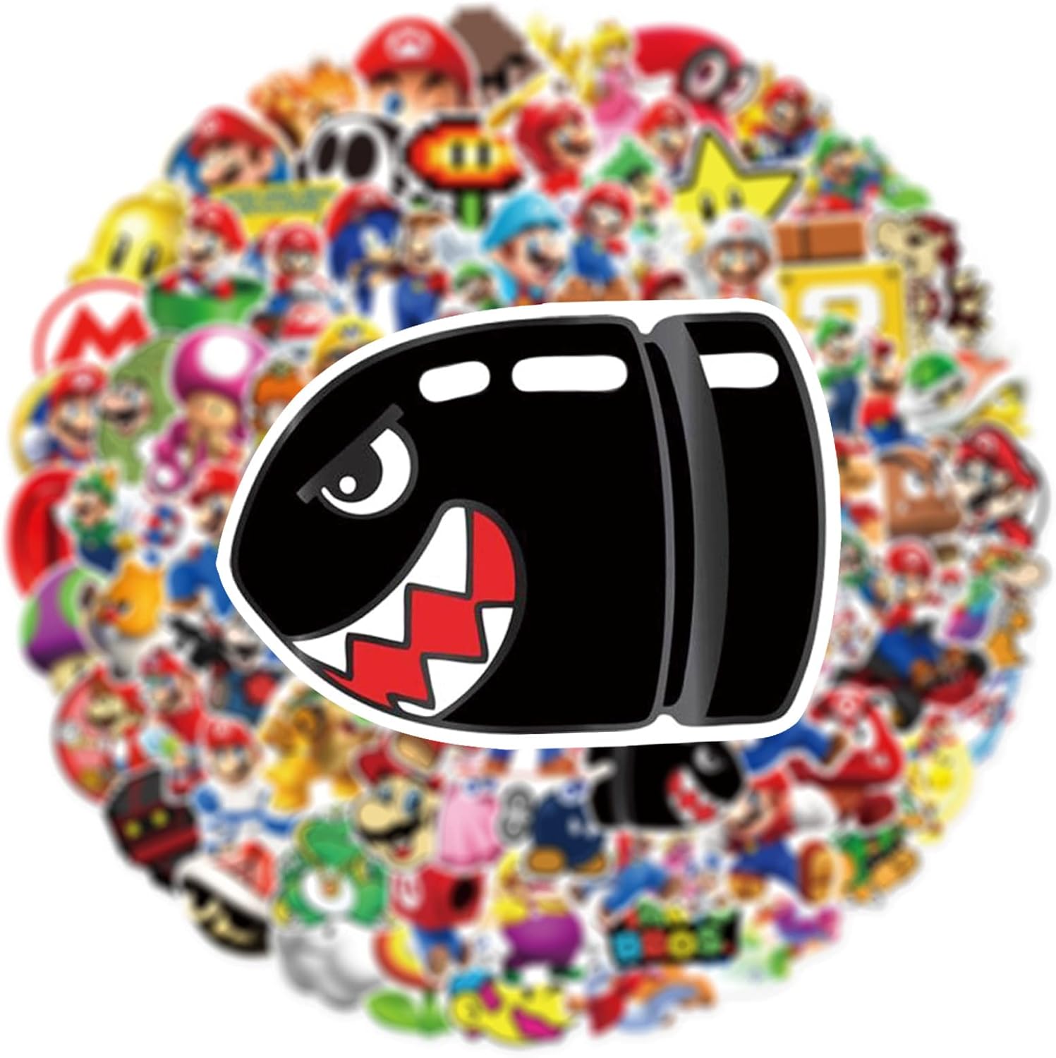 100 calcomanías de Super Mario, regalos de dibujos animados de Mario Bros para Kdis, calcomanías de vinilo impermeables para laptop de adolescentes,