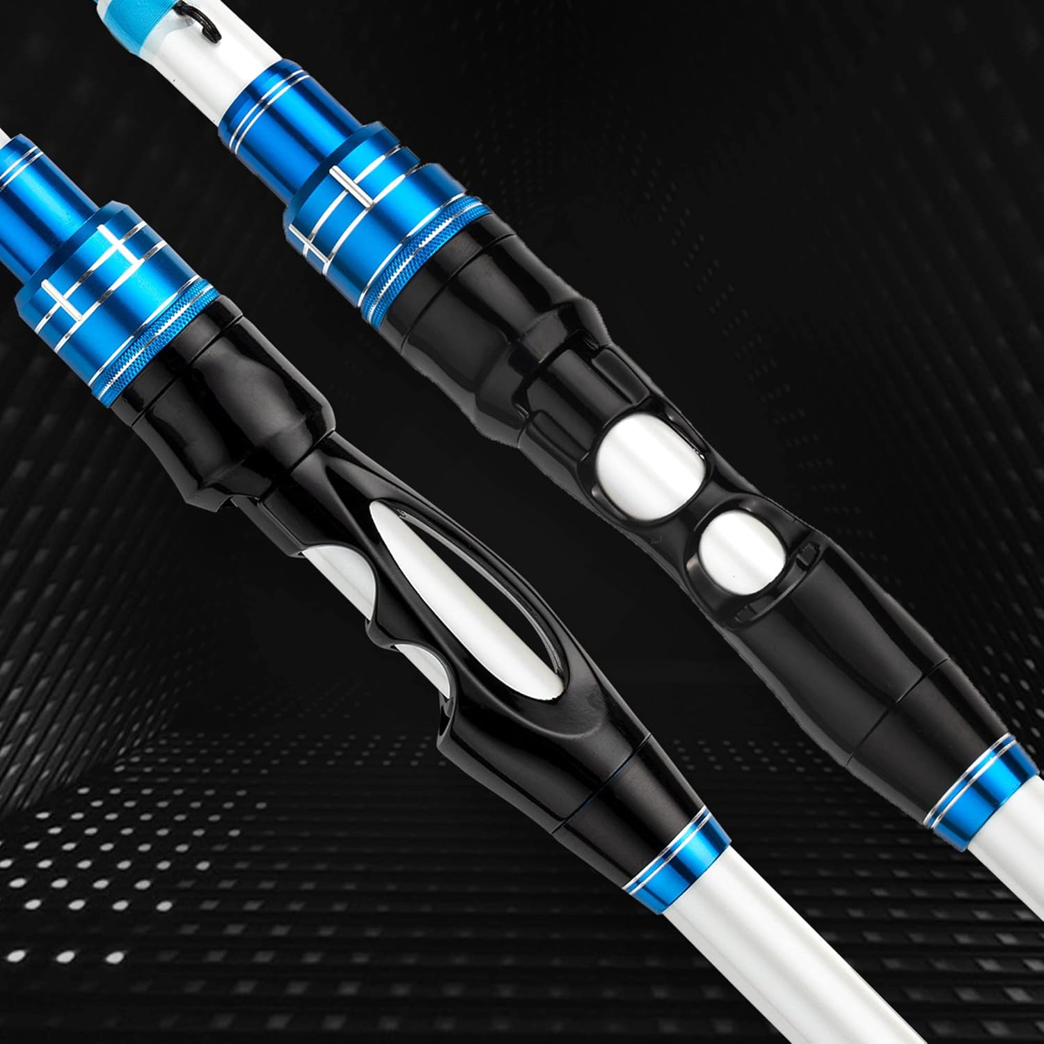 EOW XPEDITE MAX Cañas de pescar telescópicas portátiles de fundiciónspinning, varillas de carbono 24T en blanco y punta de carbono sólido, agarres