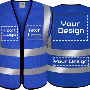 BeautyWill Chaleco personalizado, chaleco de seguridad personalizado clase 2, chaleco de seguridad con tiras reflectantes BeautyWill Chaleco personalizado, chaleco de seguridad personalizado clase 2, chaleco de seguridad con tiras reflectantes