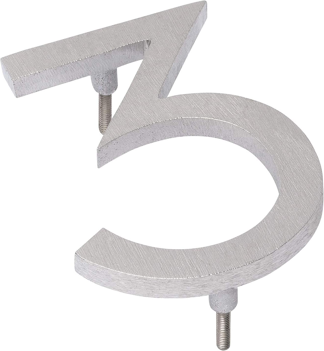 Montague Metal Products MHN-12-F-BA1-3 Número de casa flotante, 12 x 9 x 0.375 pulgadas, aluminio pulido pulido, MHN-12-F-BA-3