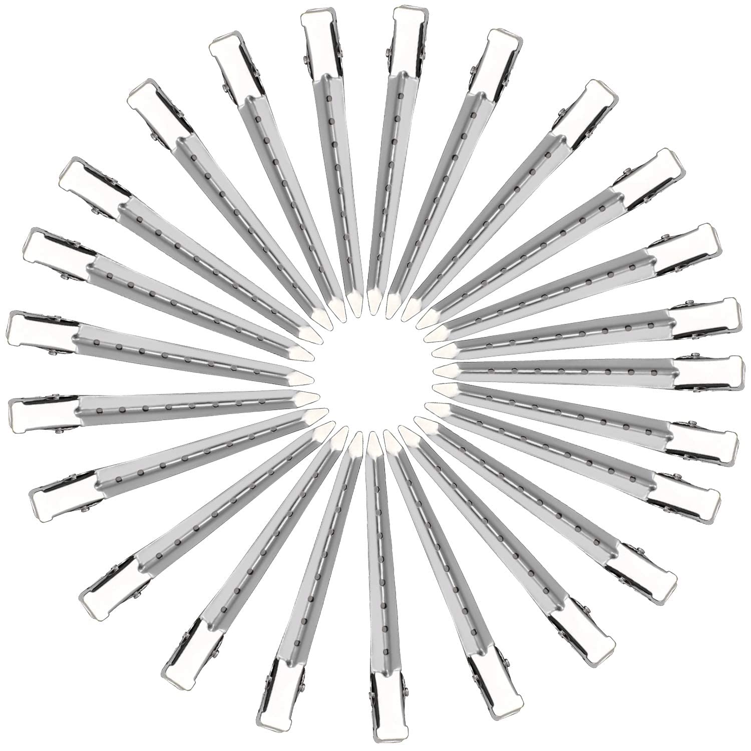 Paquete de 24 pinzas de pelo para seccionar peinado, pinzas de metal para mujer, pinza de pelo de cocodrilo para cabello largo y grueso, clips de