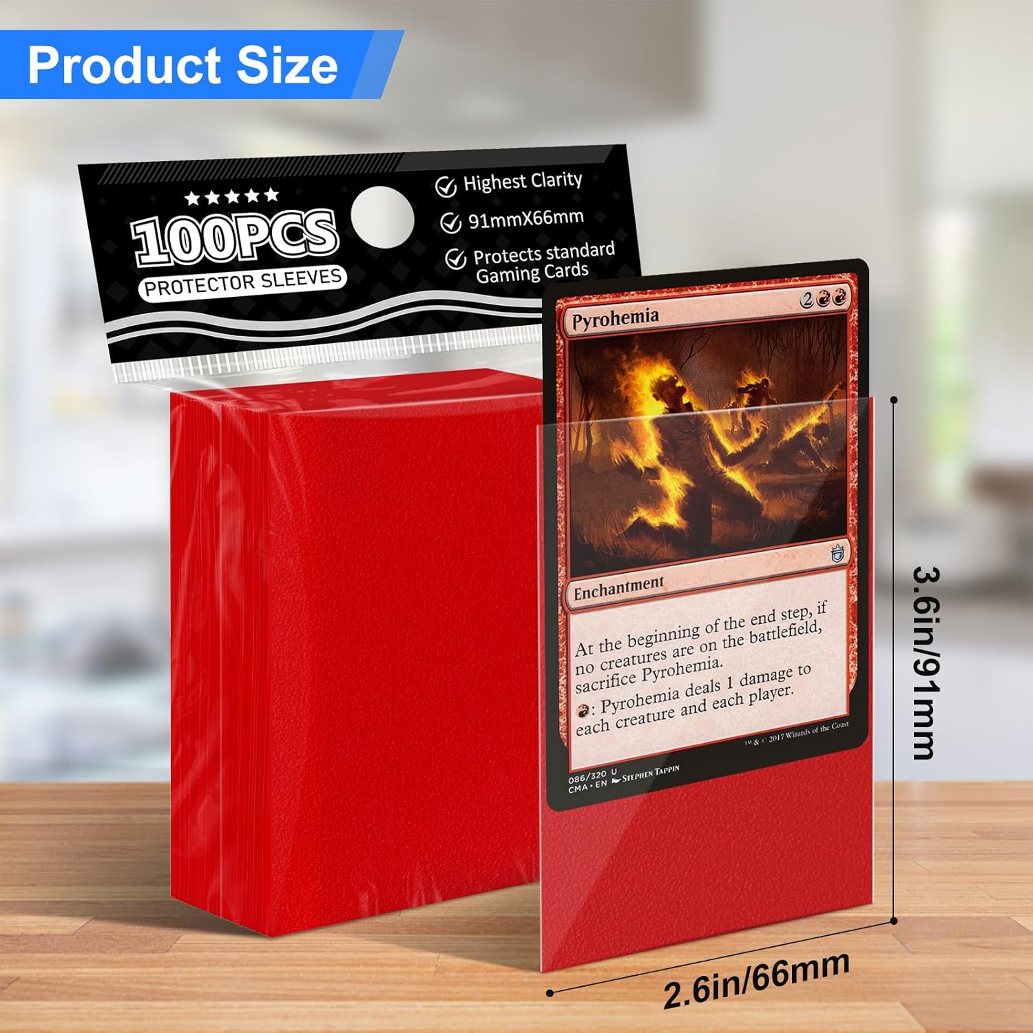 Fundas de tarjetas rojas mate para MTG, 300 fundas de tarjeta estándar de ajuste perfecto para tarjetas de intercambio de tarjetas deportivas,