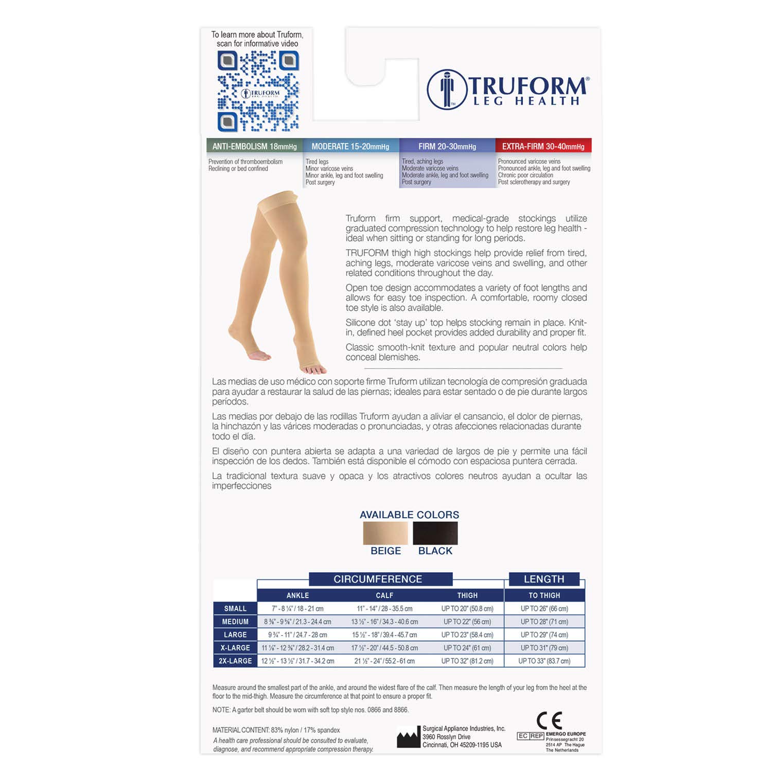 Truform 0868, 0868BG-L, L, Beige, 1, 1