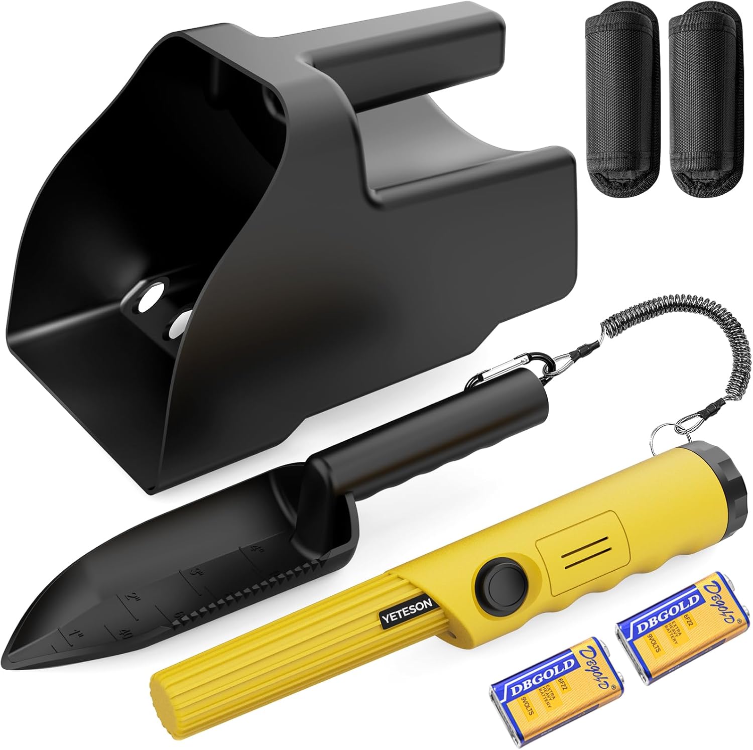 Detector de metales de mano Pinpointer impermeable  IP68 con pala de arena profesional 360 pin puntero varita accesorios alta sensibilidad