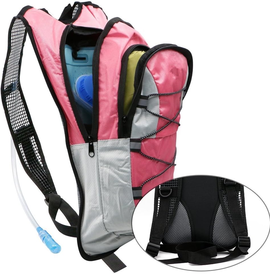 Mochila de agua con vejiga para andar en bicicleta Senderismo, escalar + 2L Bolsa de hidratación