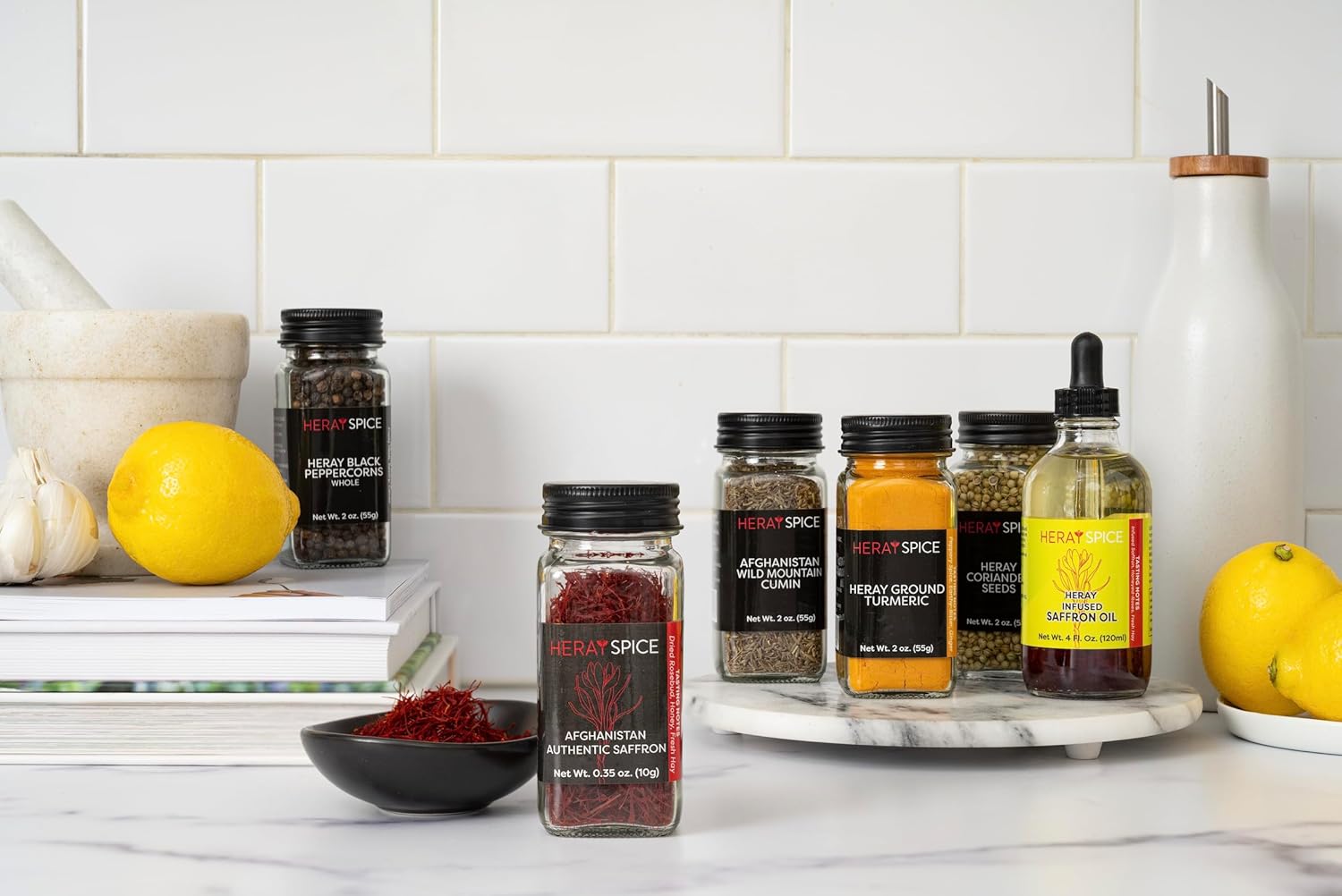 Heray Azafrán, hilos de azafrán afgano prémium (calidad Super Negin A +) Fresco puro todo rojo hilo azafrán especia para bouillabaisse risotto,