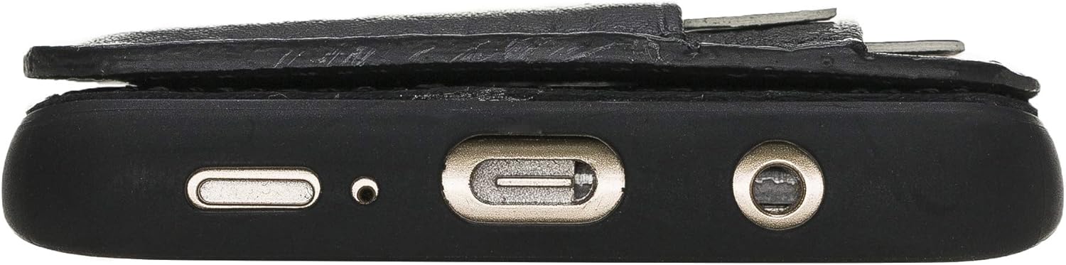 Venito Pisa – Funda de piel con soporte para Samsung Galaxy S9+ Plus, color negro