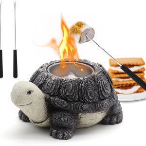 Chimenea de mesa, mini hoguera de hormigón, bonita chimenea personal de tortuga y erizo para uso en interiores y exteriores. Chimenea de mesa, mini hoguera de hormigón, bonita chimenea personal de tortuga y erizo para uso en interiores y exteriores.