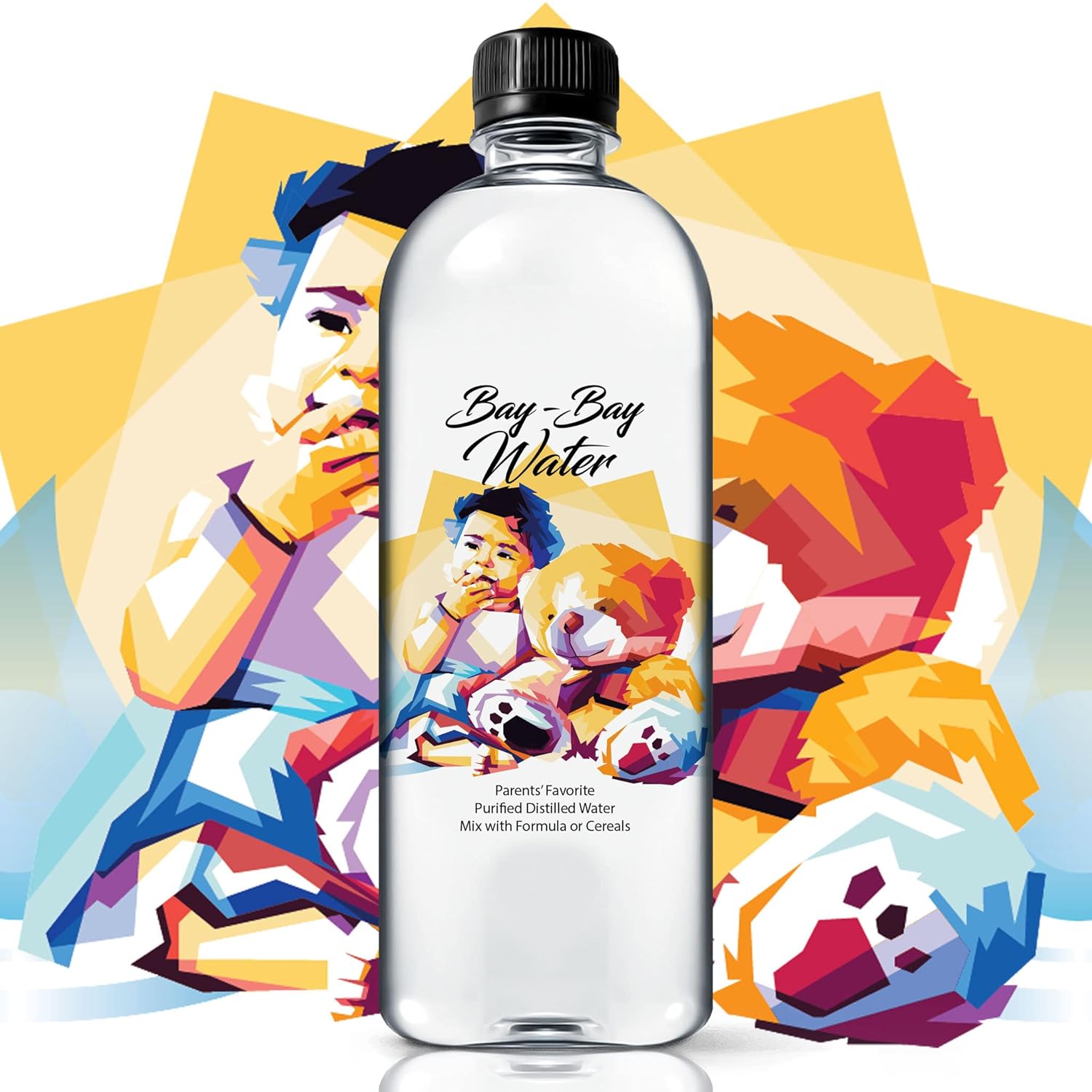 Bay Bay Water – Agua destilada purificada para bebés – 16.9 onzas – Uso para beber diariamente, fórmula infantil, leche y cereales para bebés – Sin