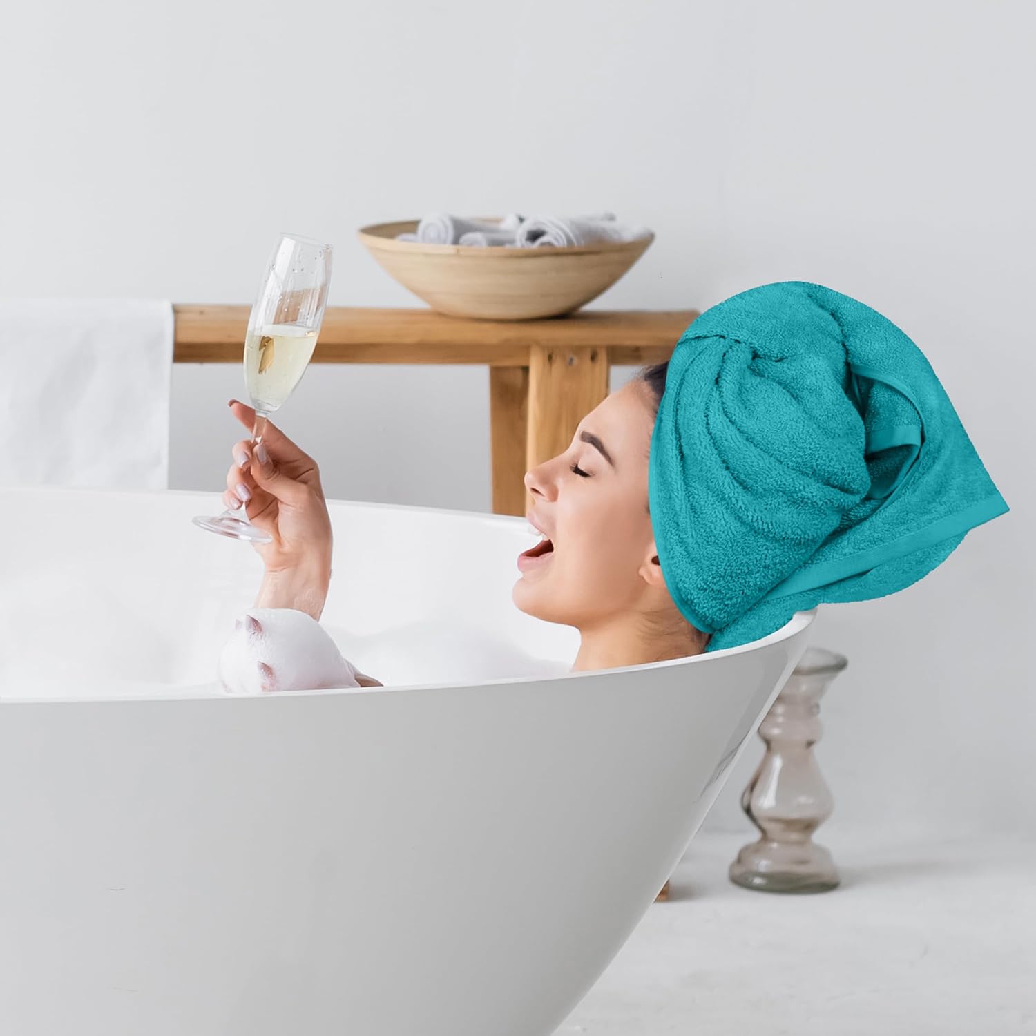 Utopia Towels Juego de 6 toallas de baño medianas, 100% algodón hilado en anillo (24 x 48 pulgadas), toallas de secado rápido medianas, ligeras y