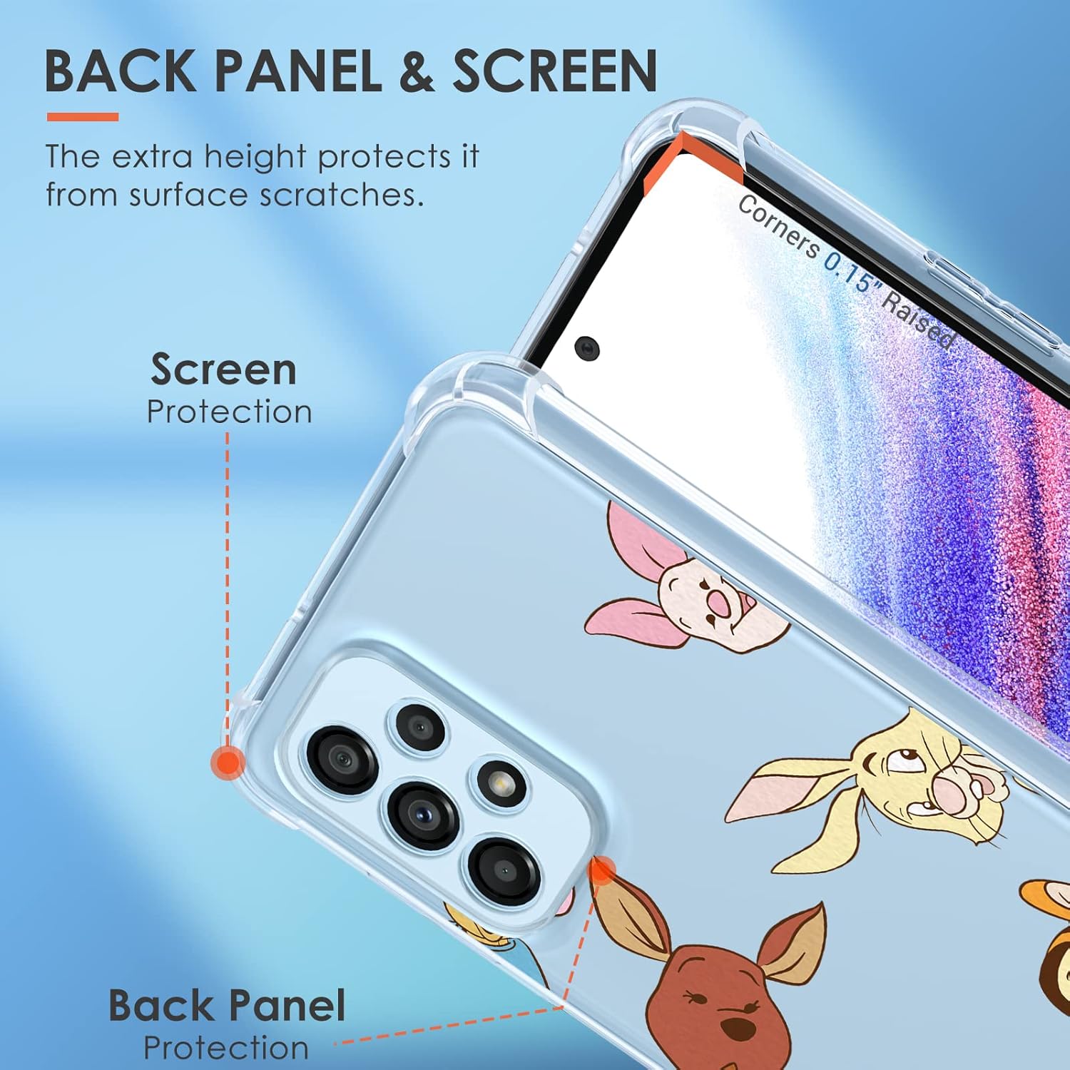 Coralogo Funda de TPU para Samsung Galaxy A53 5G, lindo personaje kawaii de dibujos animados, divertido diseño único, moderno, elegante, suave, para