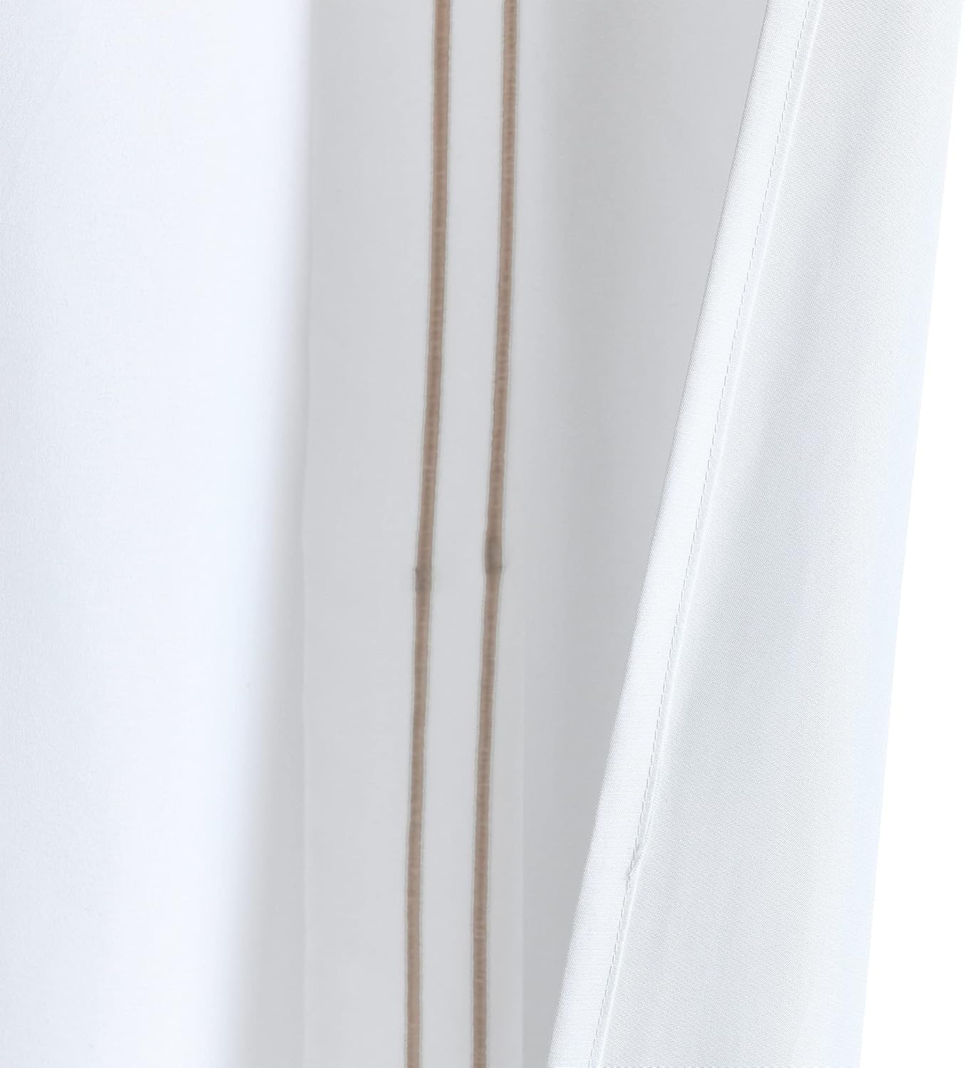 Lush Decor Hotel Collection Cortina de ducha, 72 x 72 pulgadas, color blanco y trigo