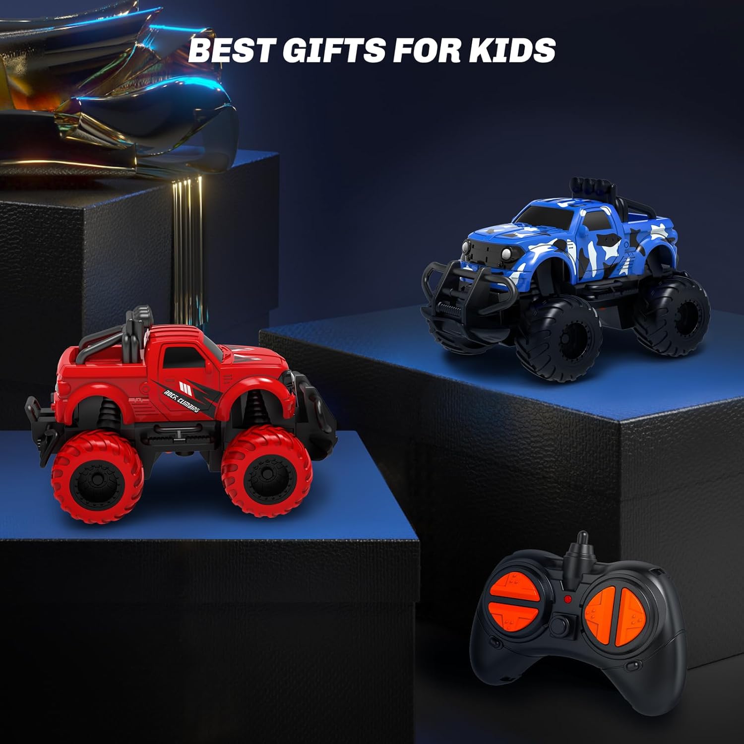 RC Cars – Juguetes para niños de 2, 3, 4 y 5 años, mini camión recargable, regalos de vehículo de juguete para niños, juguetes de automóvil a escala