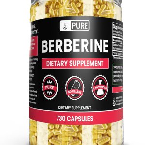 Pure Original Ingredients Berberina (730 cápsulas) sin magnesio o rellenos de arroz, siempre puro, verificado por laboratorio Pure Original Ingredients Berberina (730 cápsulas) sin magnesio o rellenos de arroz, siempre puro, verificado por laboratorio