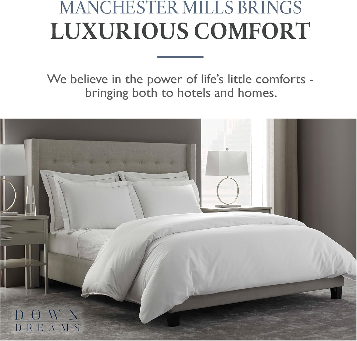 Down Dreams Almohadas clásicas Manchester Mills – Soporte KingMediano, paquete de 2 unidades