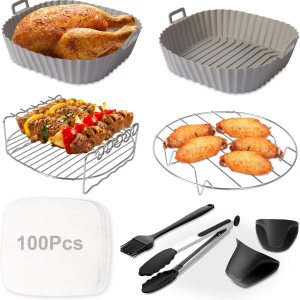 Accesorios para freidora de aire de 6 cuartos para freidora de aire Instant Vortex Plus de 6 cuartos de galón, Cosori de 5.8 cuartos de galón y más, Accesorios para freidora de aire de 6 cuartos para freidora de aire Instant Vortex Plus de 6 cuartos de galón, Cosori de 5.8 cuartos de galón y más,