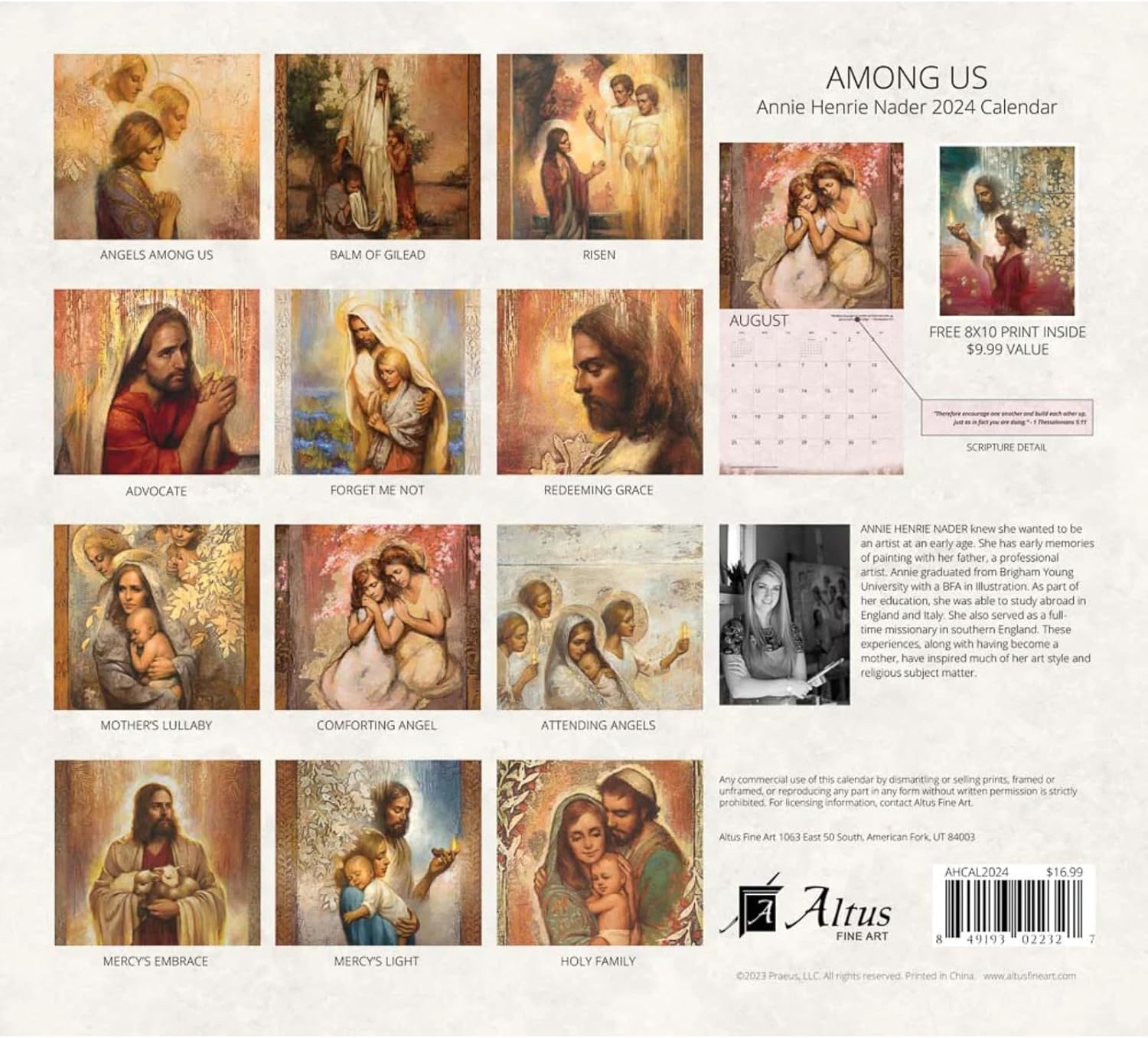 Altus Fine Art Ángeles entre nosotros Annie Henrie Nader 2024 Calendario