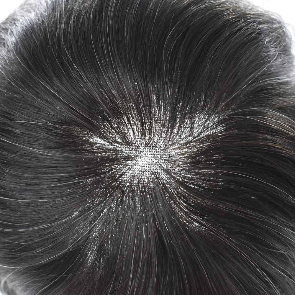 Healthlif Toupee para hombre 100% europeo extensiones de cabello humano sistema de reemplazo de cabello duradero mono para hombre pieza de pelo para