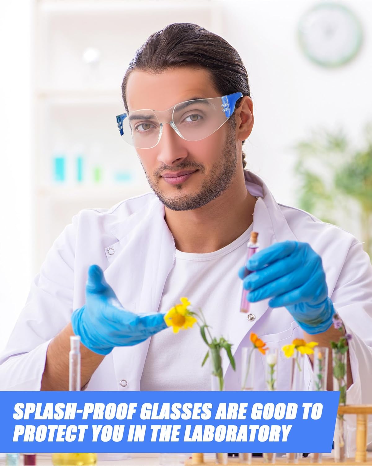 Kanayu 200 lentes de seguridad transparentes a granel para hombres y mujeres, gafas de seguridad para protección ocular con resistentes a los