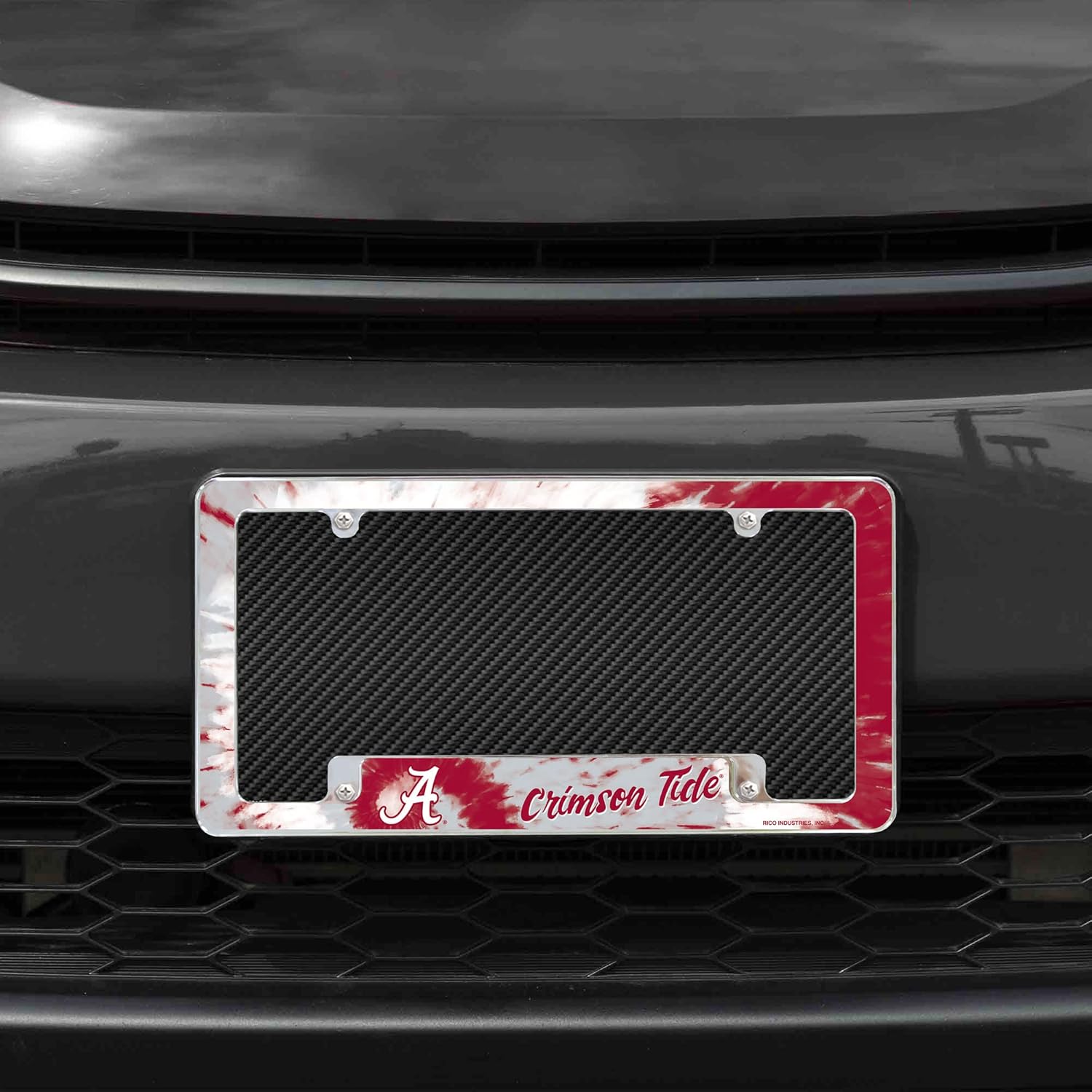 Rico Industries Marco cromado de la NCAA de 12 x 6 pulgadas, marco cromado para placa de automóvil, camión, SUV