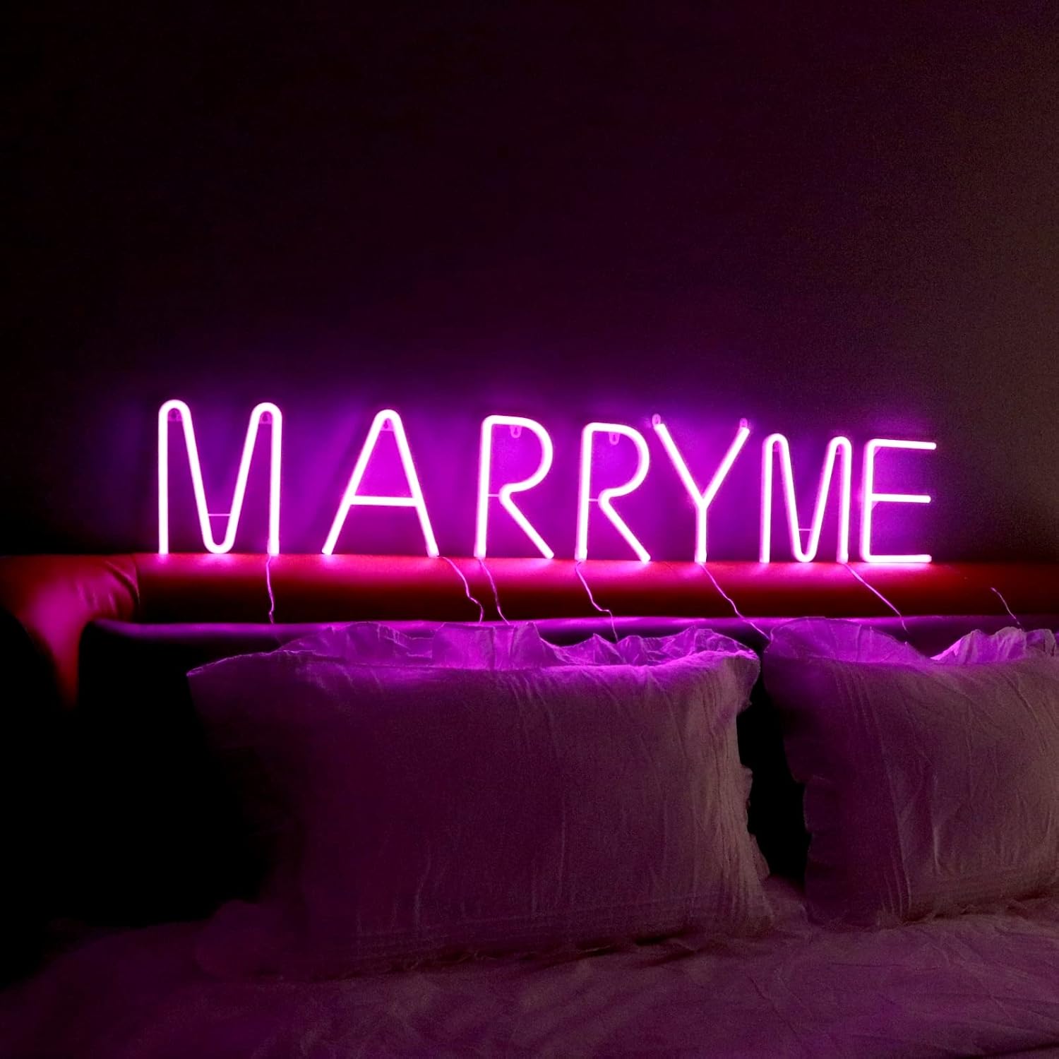 Letreros de letras LED de neón, letreros de marquesina iluminadas, letras LED luminosas alimentadas por USB o baterías, para dormitorio, fiesta de