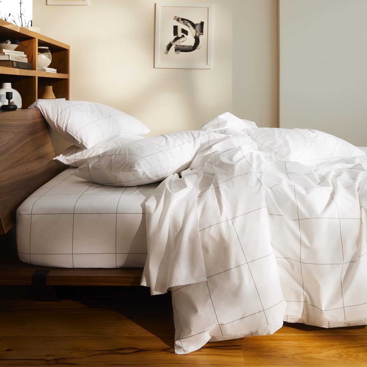 Brooklinen Juego de sábanas de satén de lujo de 7 piezas, 100% algodón, tamaño individual, 1 funda de edredón, 1 sábana bajera, 1 sábana encimera, 4
