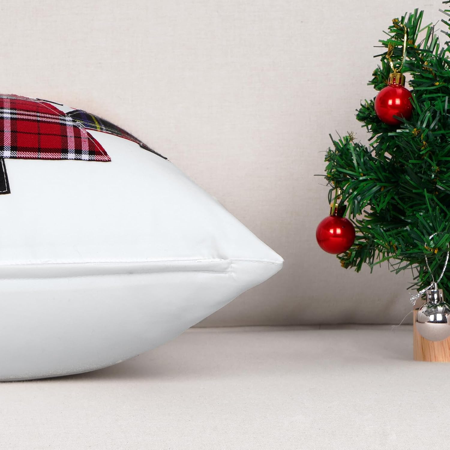 Juego de 2 fundas de almohada navideñas de 18 x 18 pulgadas para invierno, fundas de almohada suaves decorativas para sofá, silla, muebles, banco,