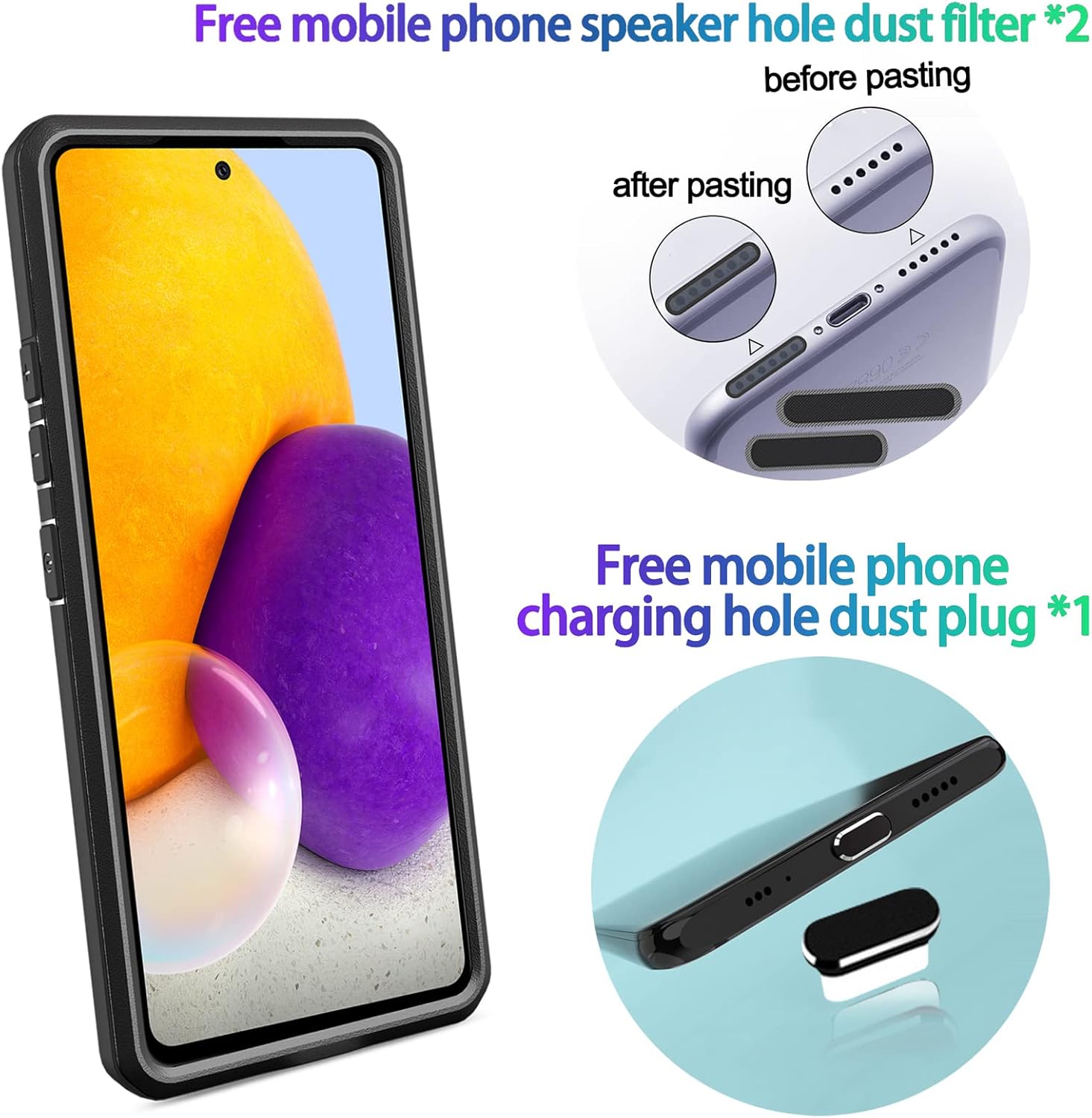 LMDAMZ Funda tipo cartera para Galaxy A73 (5G), ranura para tarjeta de crédito, diseño portátil, resistente, doble capa acolchada, protección de