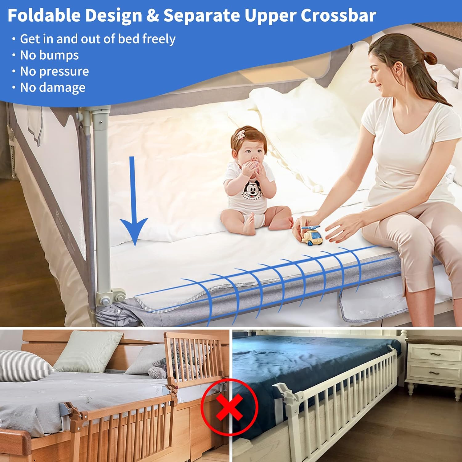 Rial de cama para niños pequeños, rial de cama de bebé, rieles para niños pequeños, riel de seguridad para niños, riel de cama para niños pequeños
