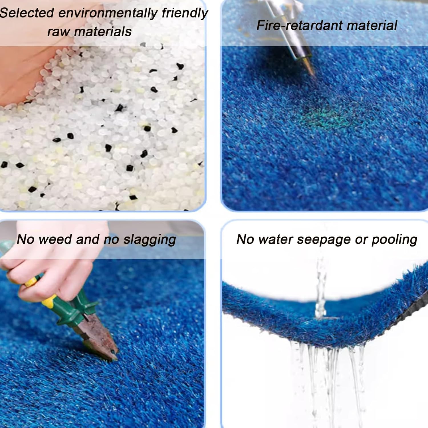 XILYZMO Alfombra para exteriores, césped artificial grueso, tapete de césped artificial para interiores y exteriores, alfombra de césped artificial