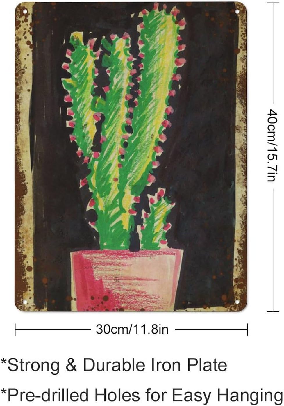 Arte de pared del desierto de cactus, decoración de cactus, arte de pared del desierto, decoración de pared de cactus, regalo para amantes de los