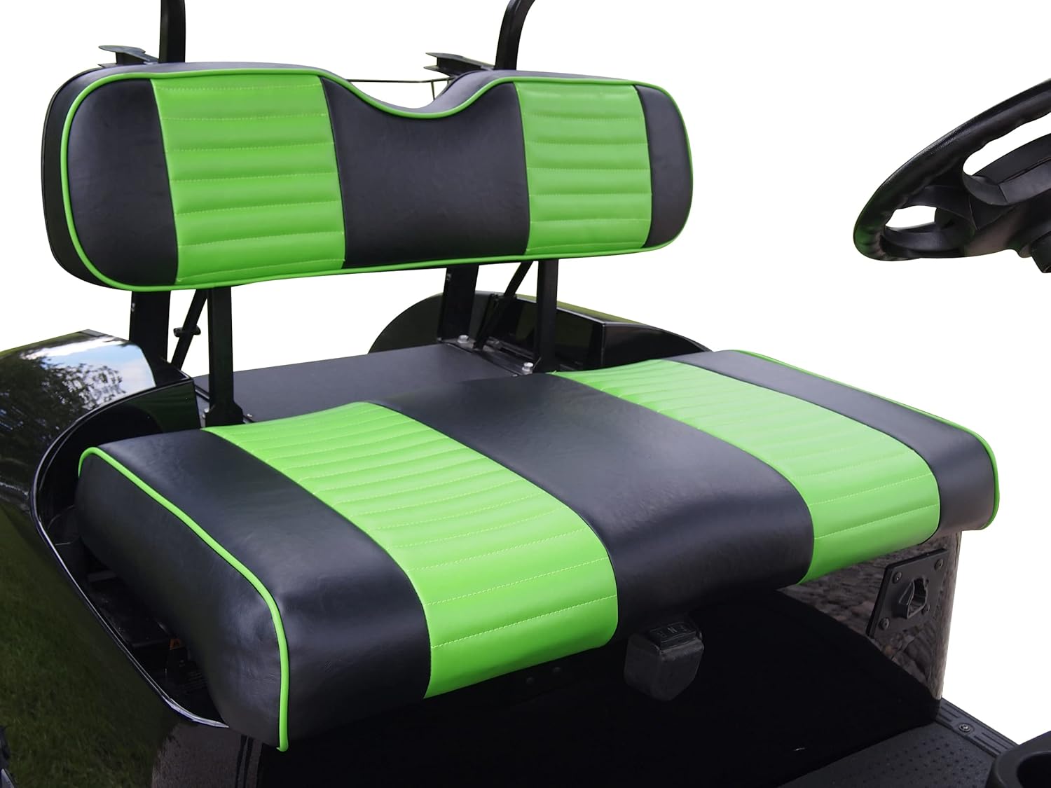 Huskey – Fundas de asiento para carrito de golf delantero y trasero para EZGO y Club Carvarios colores, material de vinilo de grado marino,