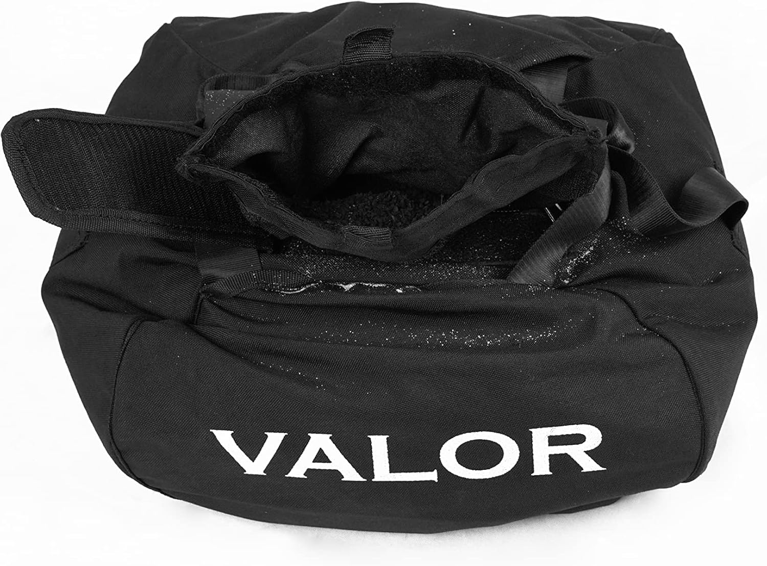 Valor Fitness Bolsa de arena Work Out – Bolsa de lona autolenada – Mango de agarre grueso – Construcción de vinilo resistente – Cremallera reforzada