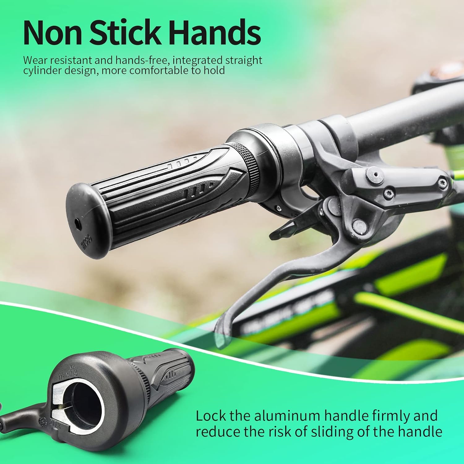 MUSELK Bicicleta eléctrica 20X Full Half Twist Acelerador Mango derecho Acelerador 3PIN Conector hembra para BBS01 BBS02 BBSHD Mid Motor Acelerador