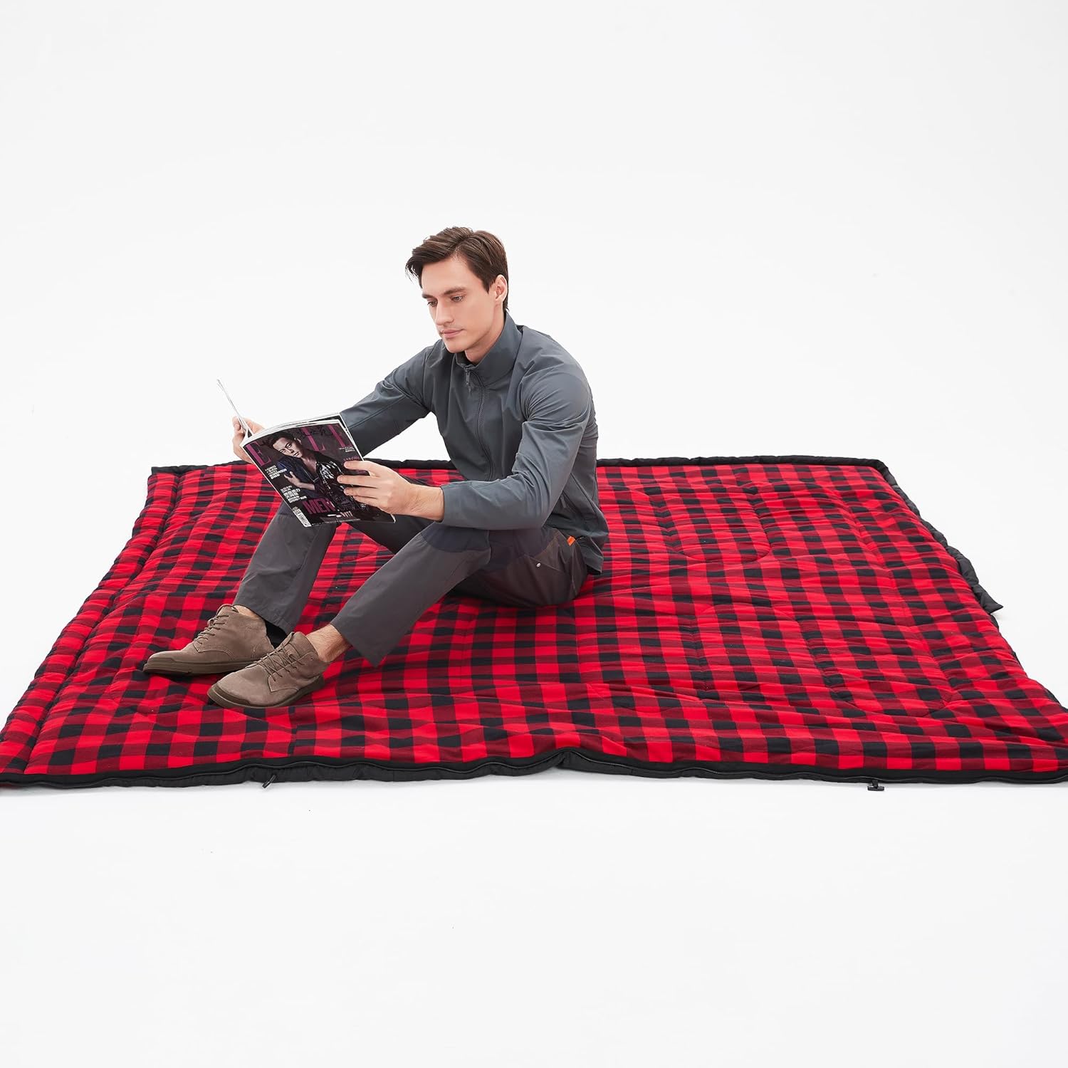 Saco de dormir Zero Degree para adultos, 100% franela de algodón, alto y grande