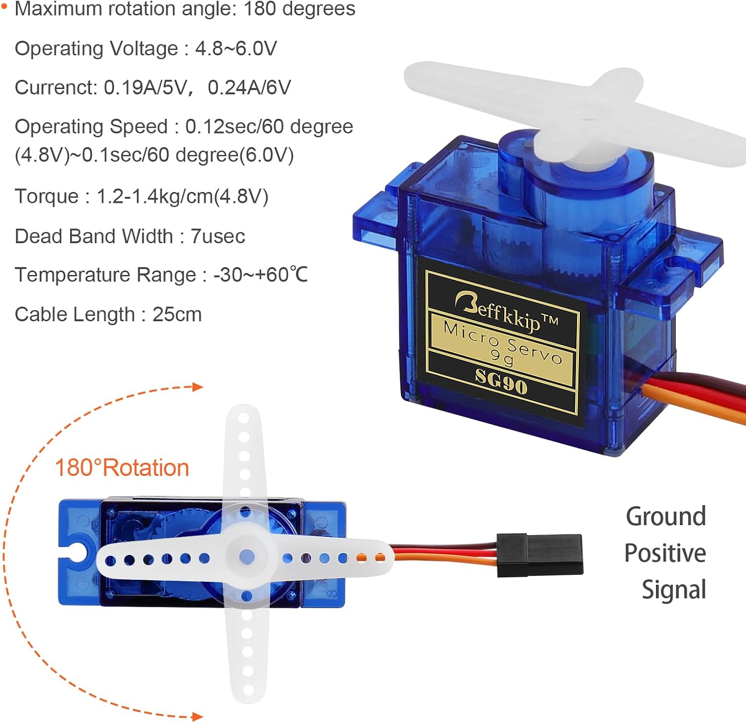 10 unids SG90 0.32 oz Micro Servos para RC Robot Helicóptero Avión Controles Coche Barco