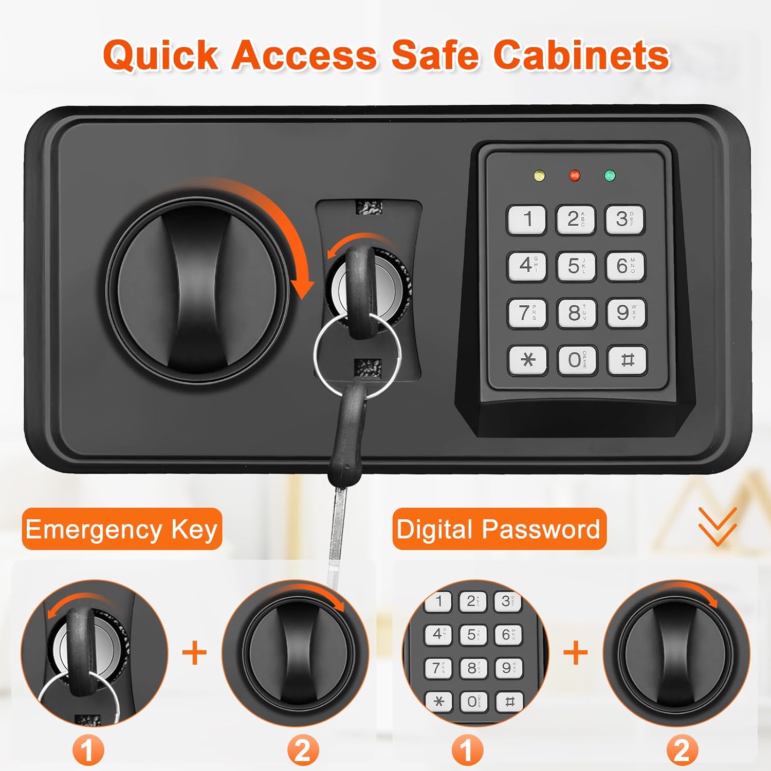 Caja de seguridad extra grande de 4.5 pies cúbicos, resistente al fuego, resistente al agua, con doble caja de seguridad, antirrobo y resistente a