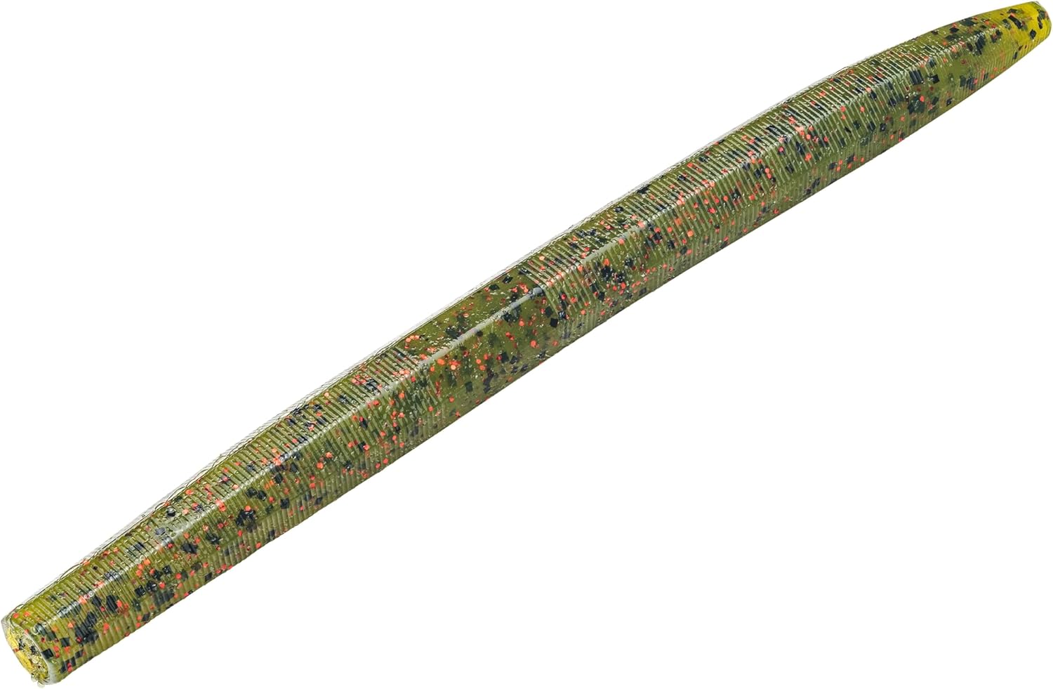 Strike King (OCHO5-18) KVD Perfect Plastics Ocho 5 Stick Cebo Señuelo de pesca, 18 – Semilla de sandía con escamas rojas, 5 pulgadas, sal impregnada